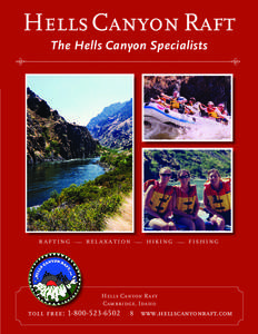 Hells Canyon Raft The Hells Canyon Specialists N--_000000000_-000000000000000000000000n RAFTING x RELAXATION x HIKING x FISHING
