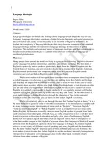 Knowledge / Applied linguistics / Language policy / Ideologies / Language ideology / Linguistic anthropology / Michael Silverstein / Style / Discourse analysis / Linguistics / Sociolinguistics / Science