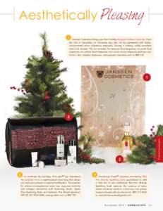 Aesthetically Pleasing 1 Janssen Cosmetics brings you their holiday Ampoule Advent Calendar. From the first of December to Christmas day, skin will be pampered with highlyconcentrated active substance ampoules, leaving i