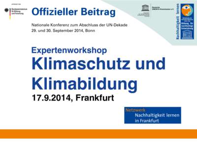 , Frankfurt!  WBGU:	
    	
   Bildung	
  als	
  Medium	
  der	
   Energiewende	
  