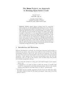 The Amos Project: an Approach to Reusing Open Source Code Manuel Carro?  Computer Science School Technical University of Madrid