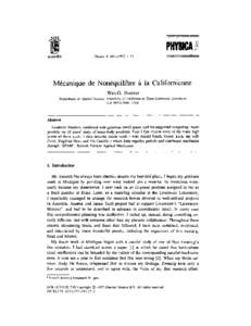 Thermodynamics / Computational chemistry / Molecular dynamics / Molecular modelling / E.G.D. Cohen / Particle / Green–Kubo relations / Fluid mechanics / Dynamical billiards / Physics / Non-equilibrium thermodynamics / Statistical mechanics