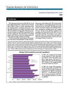 Yukon Bureau of Statistics 2 ÷  9