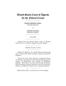 United States Court of Appeals for the Federal Circuit ______________________ ESTES EXPRESS LINES, Plaintiff-Appellant,