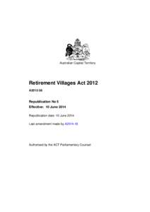 Retirement Villages Act 2012