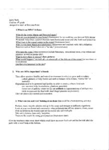 MPA Walk Outline- 4th grade designed to start at Sea Lion Point l.What is an MPA? At fence What do the words Marine and Protected mean? How are you protected in your home? (brainstorm) So we could say you have an HPA (Ho