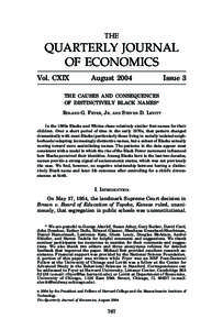 THE  QUARTERLY JOURNAL OF ECONOMICS Vol. CXIX