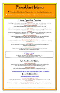 Breakfast Menu   Totem Bar & Grille: Monday-Friday 9am—Noon