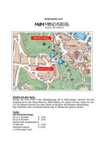 Anfahrtsplan zum  MdM Mönchsberg Einfahrt Garage A