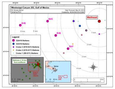 BP Map - Mississippi Canyon 252, Gulf of Mexico Sampling locations May 24, 2010