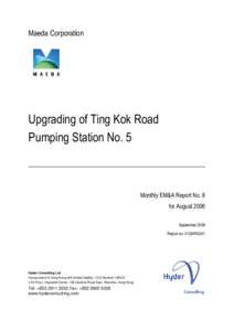 Maeda Corporation  Upgrading of Ting Kok Road Pumping Station No. 5  Monthly EM&A Report No. 8
