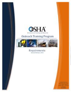 Directorate of Training and Education  Outreach Training Program Requirements Revised February 2013