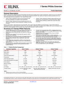 16  7 Series FPGAs Overview DS180 (v1.15) February 18, 2014  Product Specification