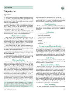 Drug Review  Tolperisone