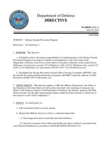 DoD Directive[removed], June 18, 2013