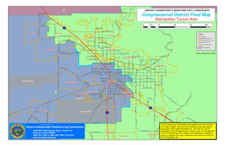 ARIZONA INDEPENDENT REDISTRICTING COMMISSION EDWIN R D TRICO RD  Metropolitan Tucson Area