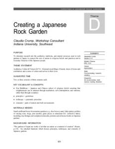 CREATING A JAPANESE ROCK GARDEN  D Theme  Creating a Japanese