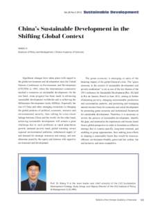 Vol.26 No[removed]Sustainable Development China’s Sustainable Development in the Shifting Global Context