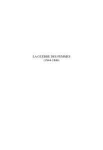 LA GUERRE DES FEMMES[removed]) ALEXANDRE DUMAS avec la collaboration d’Auguste Maquet