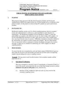 United States Department of Agriculture Grain Inspection, Packers and Stockyards Administration Federal Grain Inspection Service Program Notice FGIS-PN-12-02