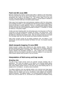 Microsoft Word - Summary findings from email Field visit_2006[removed]doc