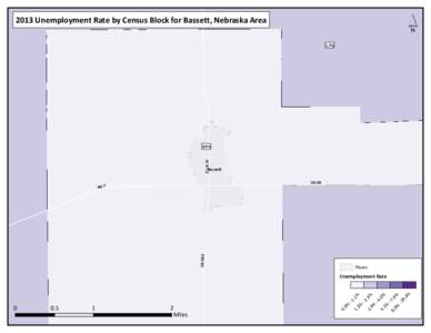´  2013 Unemployment Rate by Census Block for Bassett, Nebraska Area 1.7%  Clark St