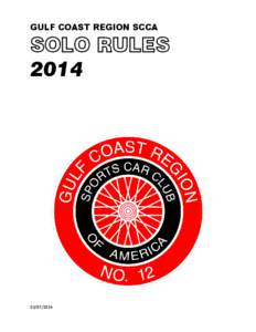 GULF COAST REGION SCCA  SOLO RULES[removed]