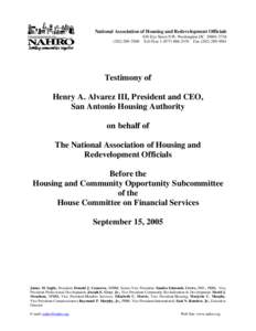 National Association of Housing and Redevelopment Officials[removed]630 Eye Street NW, Washington DC[removed]Toll Free[removed] Fax[removed]