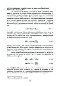 Meteorology / Atmospheric sciences / Statistical forecasting / Bred vector / Forecasting / Forecast error / Perturbation theory / Japan Meteorological Agency / Stability theory / Mathematical analysis / Functional analysis / Mathematical physics