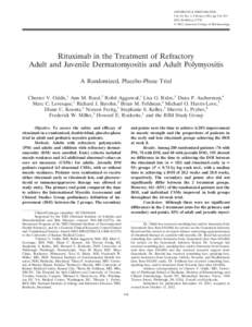 Autoimmune diseases / Connective tissue diseases / Rituximab / Lymphocytic leukemia / Arthritis / Dermatomyositis / B-cell chronic lymphocytic leukemia / Inclusion body myositis / Juvenile dermatomyositis / Health / Medicine / Anatomy