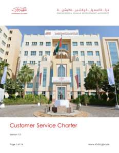 Customer Service Charter Version 1.0 Page 1 of 14  www.khda.gov.ae