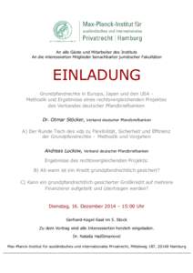 Einladung zum Vortrag von Otmar Stöcker und Andras Luckow