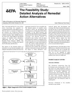 The Feasibility Study: Detailed Analysis of Remedial Action alternatives: OSWER[removed]01FS4