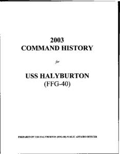 2003 COMMAND HISTORY USS HALYBURTON (FFG-40)