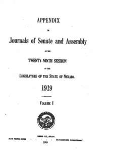 1919 State of the State Address