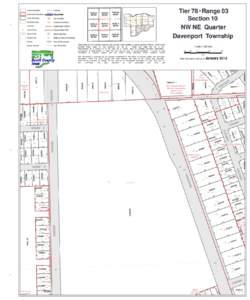 County Boundary  Tier 78 Range 03 Section 10 NW NE Quarter Davenport Township