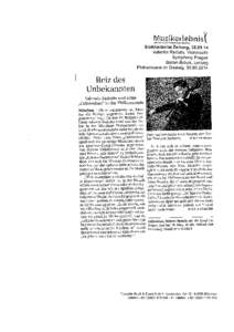 Musikerlebnis wer h5ren will. kern, w~s leber,  Süddeutsche Zeitung, [removed]