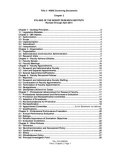 Title 5 UCCSN Governing Documents