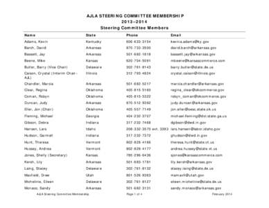 [removed]AJLA Steering Committee Members