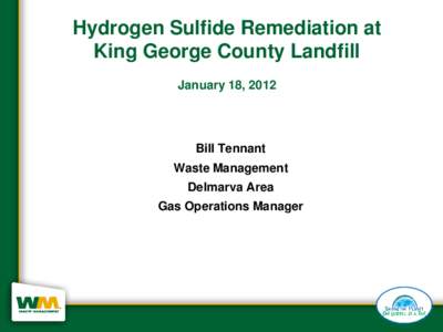 Hydrogen Sulfide Remediation at King George County Landfill