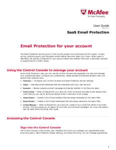 User Guide Revision C SaaS Email Protection  Email Protection for your account