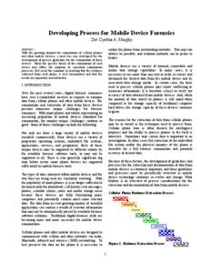 Developing Process for Mobile Device Forensics Det. Cynthia A. Murphy Abstract –