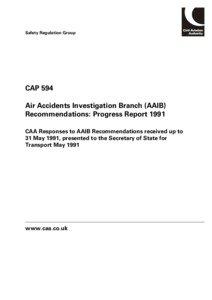 Safety Regulation Group  CAP 594