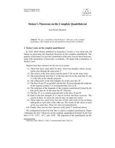 Quadrilaterals / Triangles / Orthocentric system / Nine-point circle / Incircle and excircles of a triangle / Triangle / Circumscribed circle / Complete quadrangle / Simson line / Geometry / Triangle geometry / Circles