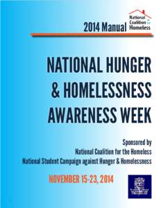 2014 Manual  NATIONAL HUNGER & HOMELESSNESS AWARENESS WEEK Sponsored by