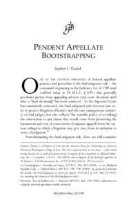    PENDENT APPELLATE BOOTSTRAPPING Stephen I. Vladeck†