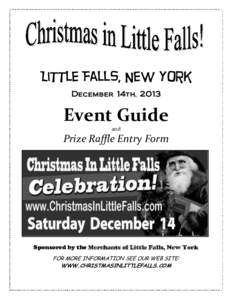 Little Falls, New York December 14th, 2013 Event Guide and