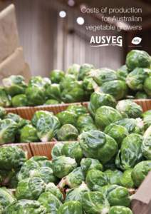 1  Introduction Australian vegetable growers operate in a highly competitive domestic and international market, which results in continuous pressure to reduce operating costs. Understanding the nature of vegetable produ