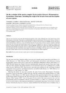 On the evolution of the species complex Pachycondyla chinensis (Hymenoptera: Formicidae: Ponerinae), including the origin of its invasive form and description of a new species