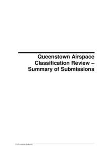 Queenstown Airspace Classification Review - Summary of Submissions